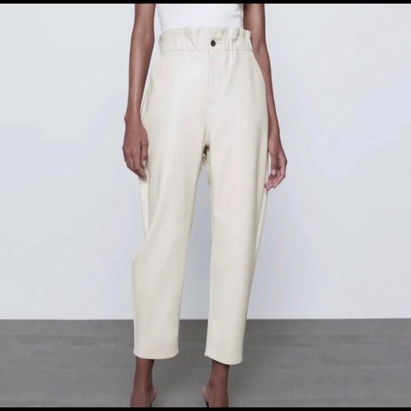 Zara Pants - Zara vegan leather paperbag pants